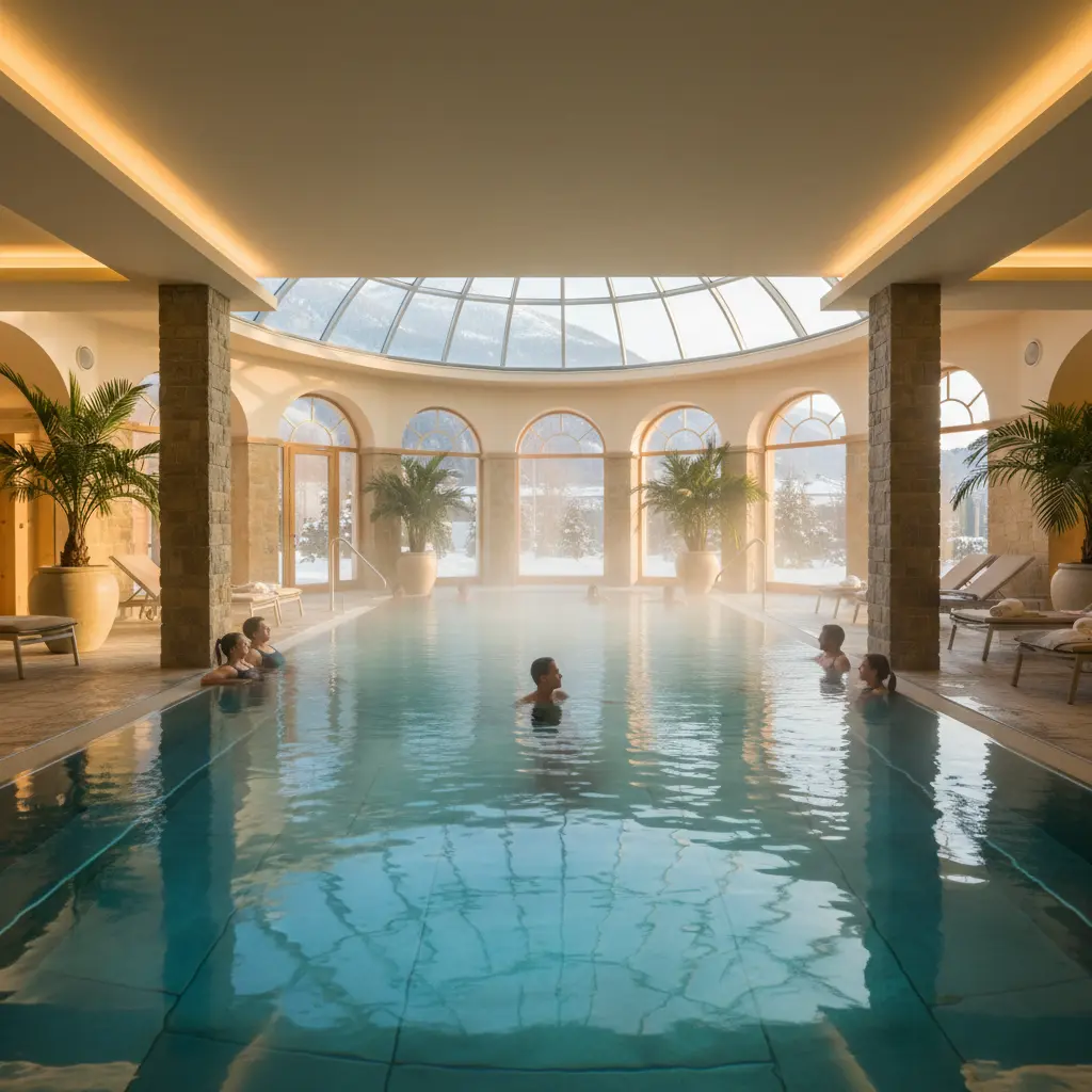 Helles Thermalbecken im Tollasfi Resort